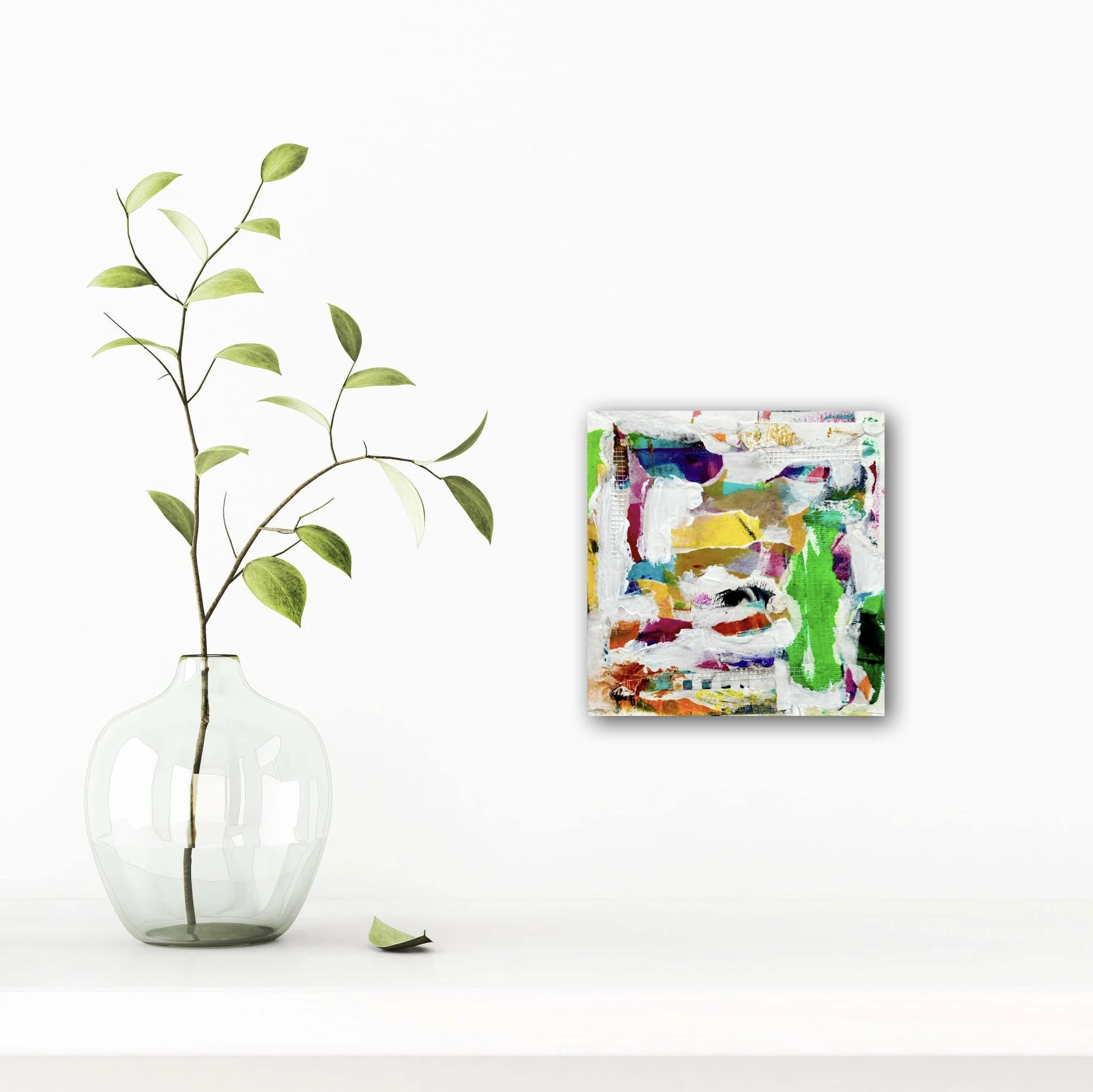 Eye Of The Hurricane Original Abstract Mixed Media Collage Art